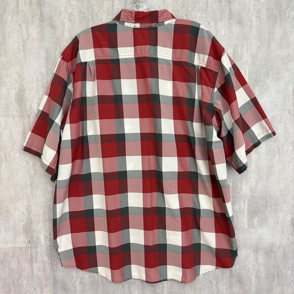 Orvis Shirt Mens XXL Red Quick Dry Outdoor Short Sleeve Button Up Casual Pockets - Picture 2 of 8